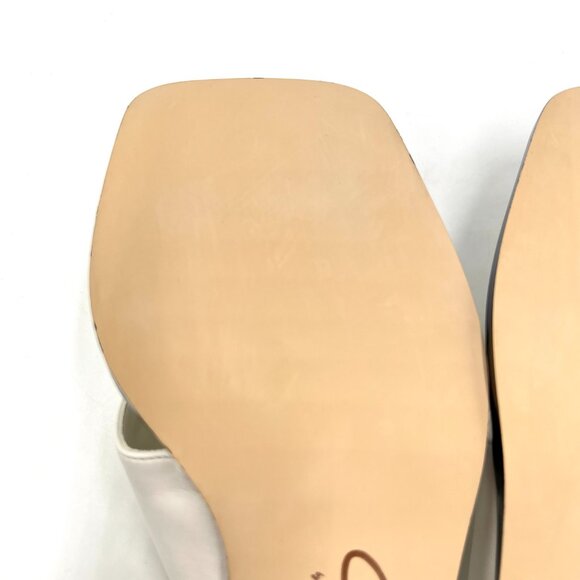 Circus NY Sam Edelman Size 7 Frances White Heels Mules Sandals Shoes - Picture 10 of 15